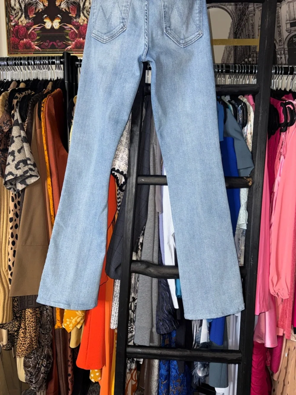 MOTHER The Outsider Sneak Jeans Full Moon Wash Mid Rise Bootcut Size 26 New NWOT